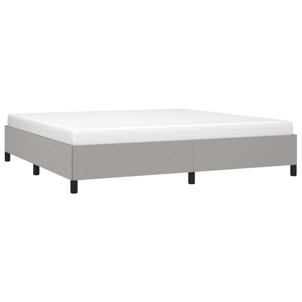 Okvir za krevet bez madraca svjetlosivi 200 x 200 cm od tkanine