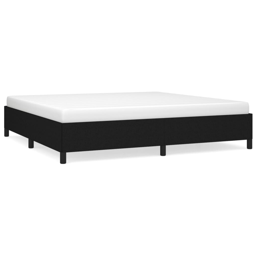 Okvir za krevet bez madraca crni 200x200 cm od tkanine