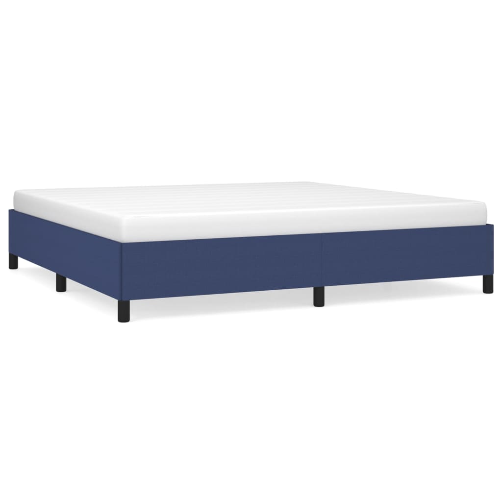 Okvir za krevet bez madraca plavi 200x200 cm od tkanine