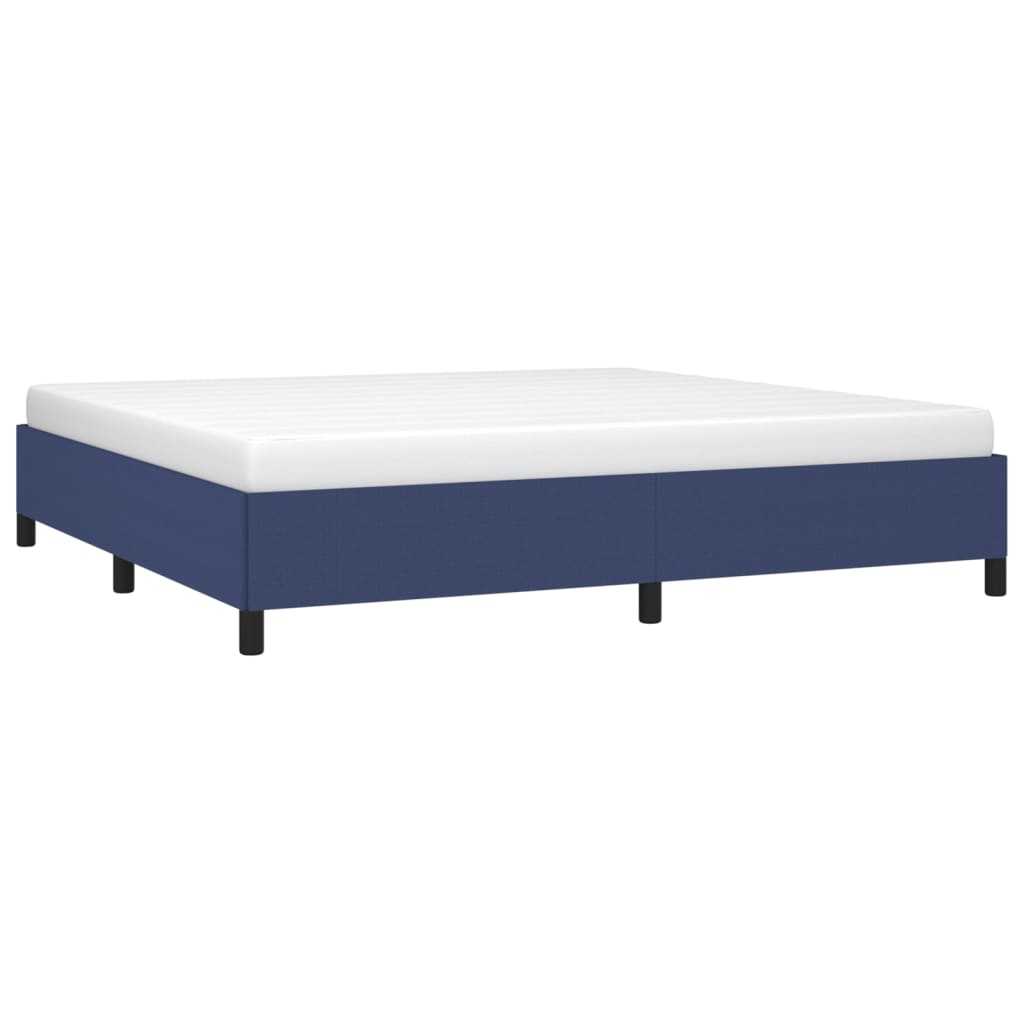 Okvir za krevet bez madraca plavi 200x200 cm od tkanine