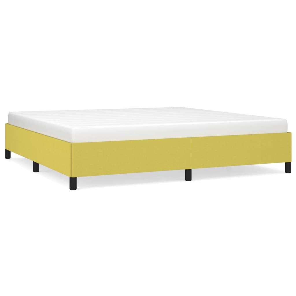 Okvir za krevet bez madraca zeleni 200x200 cm od tkanine