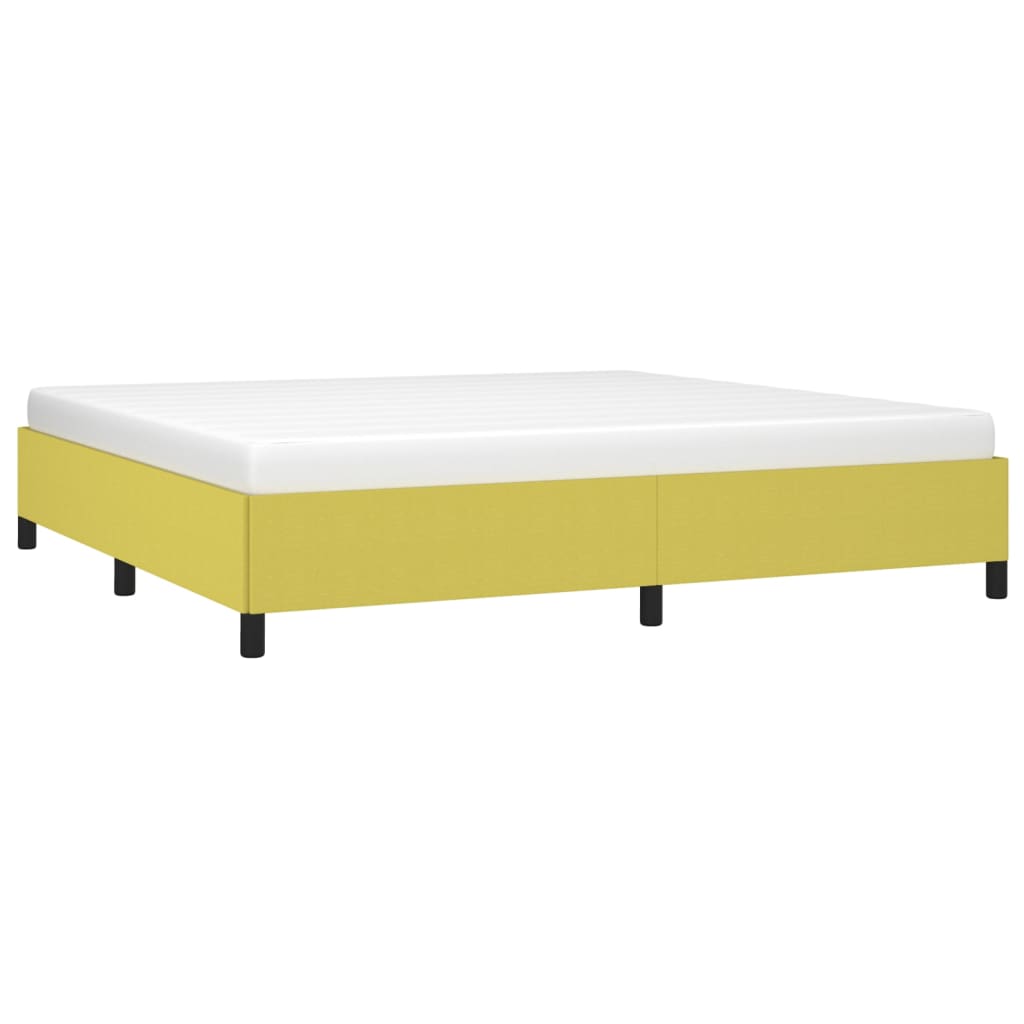 Okvir za krevet bez madraca zeleni 200x200 cm od tkanine
