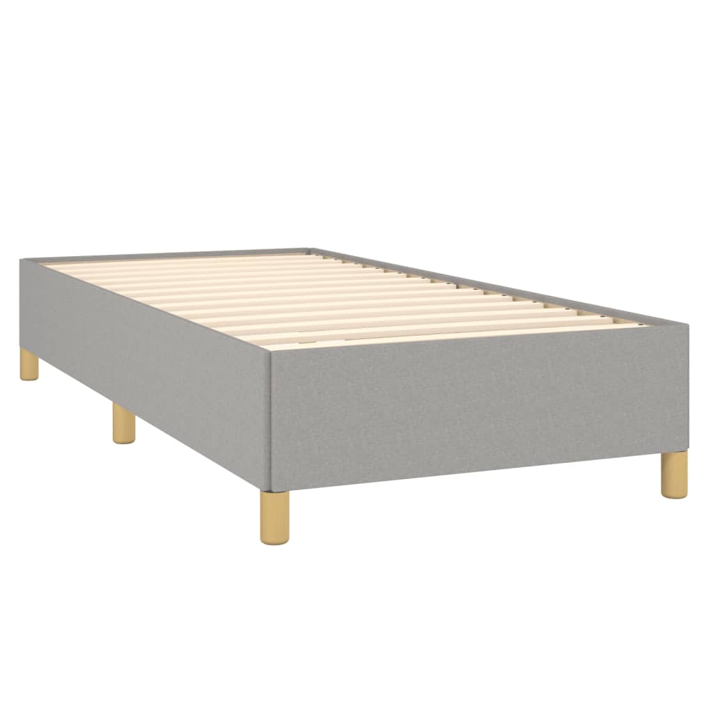 Okvir za krevet bez madraca svjetlosivi 80x200 cm od tkanine