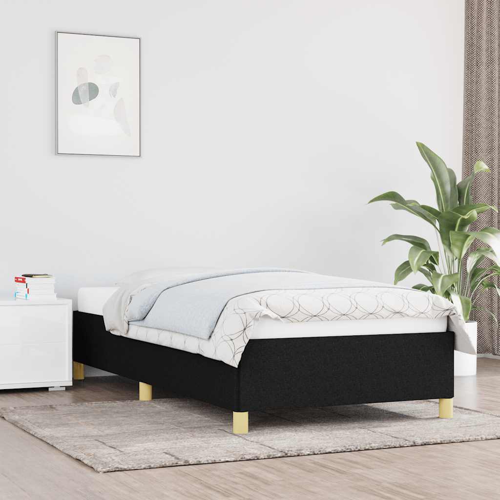 Okvir za krevet bez madraca crni 90x200cm od tkanine