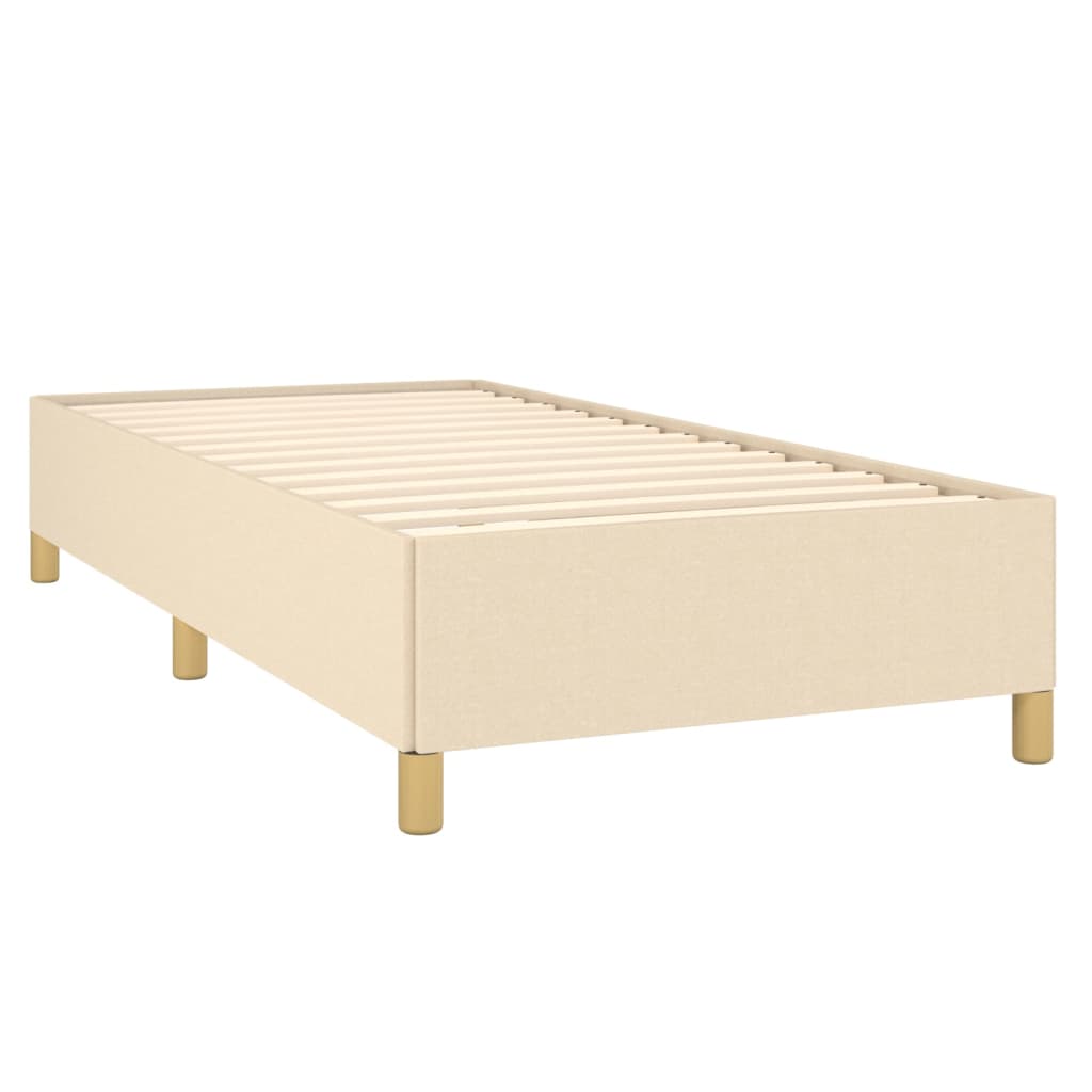 Okvir za krevet bez madraca krem 90x200cm od tkanine