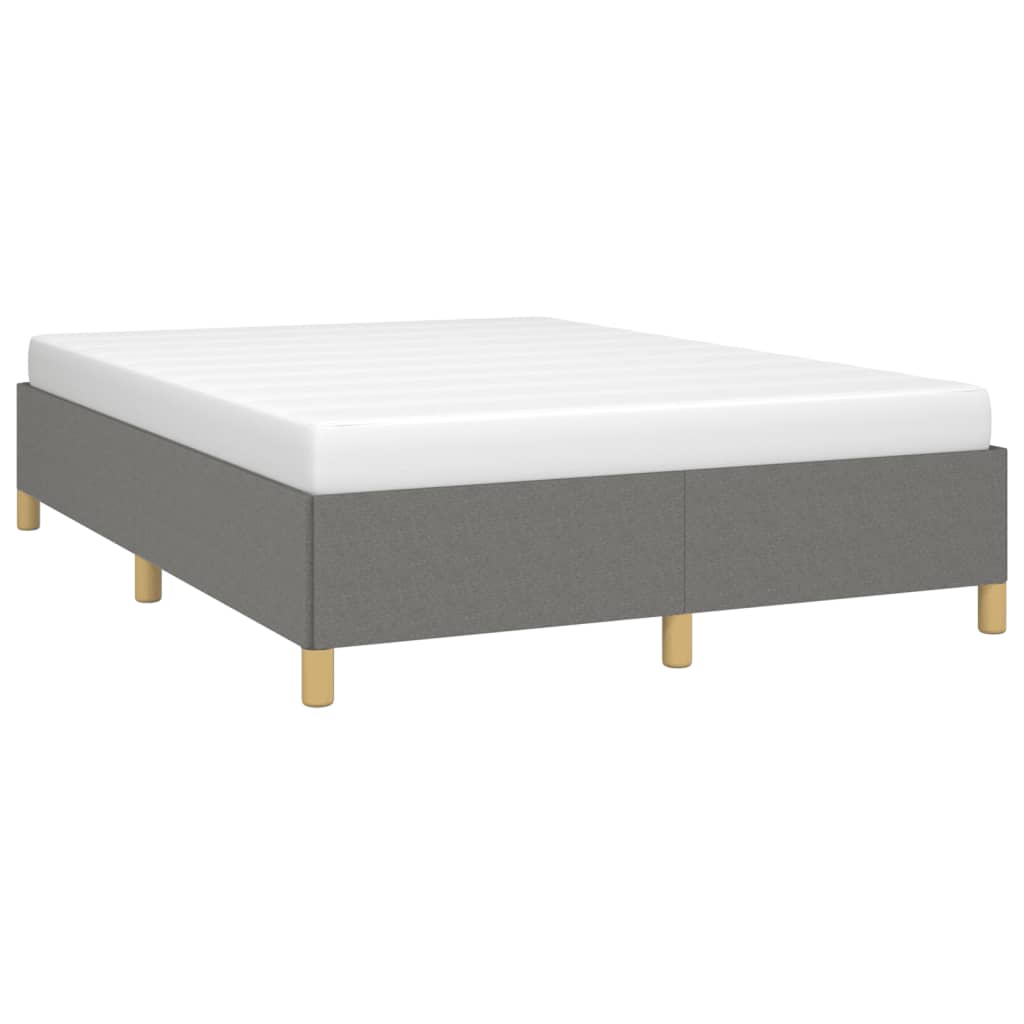 Okvir za krevet bez madraca tamnosivi 140 x 190 cm od tkanine