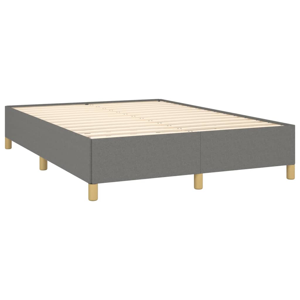 Okvir za krevet bez madraca tamnosivi 140 x 190 cm od tkanine