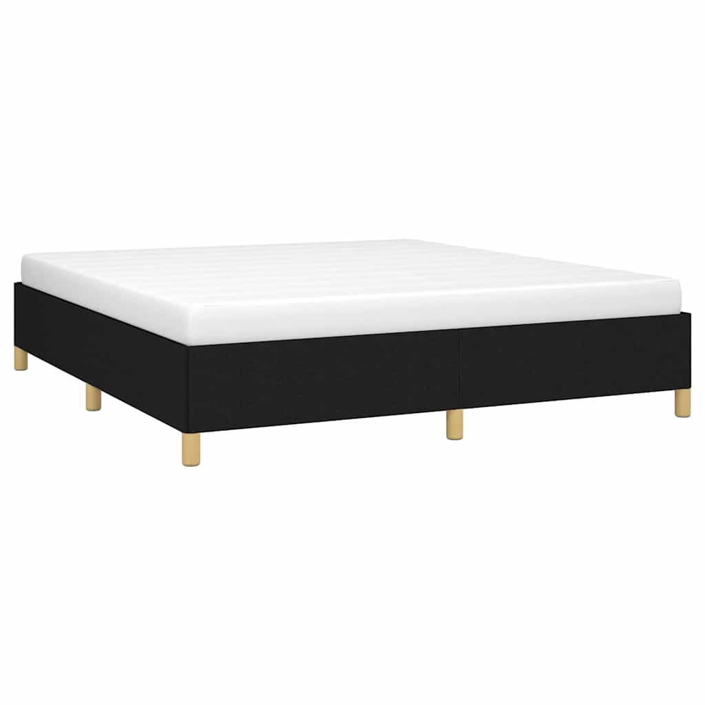 Okvir za krevet bez madraca crni 160x200 cm od tkanine