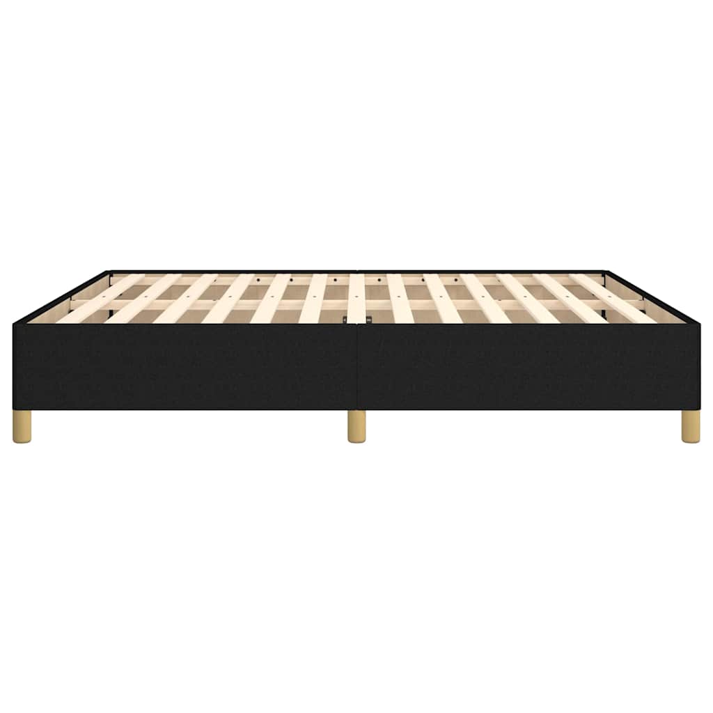 Okvir za krevet bez madraca crni 160x200 cm od tkanine