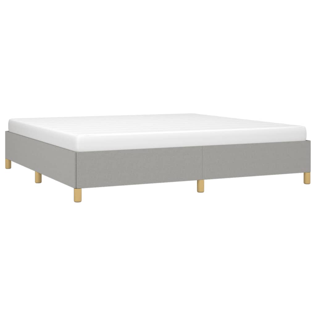 Okvir za krevet bez madraca svjetlosivi 200 x 200 cm od tkanine