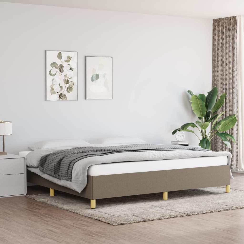 Okvir za krevet bez madraca smeđesivi 200x200 cm od tkanine