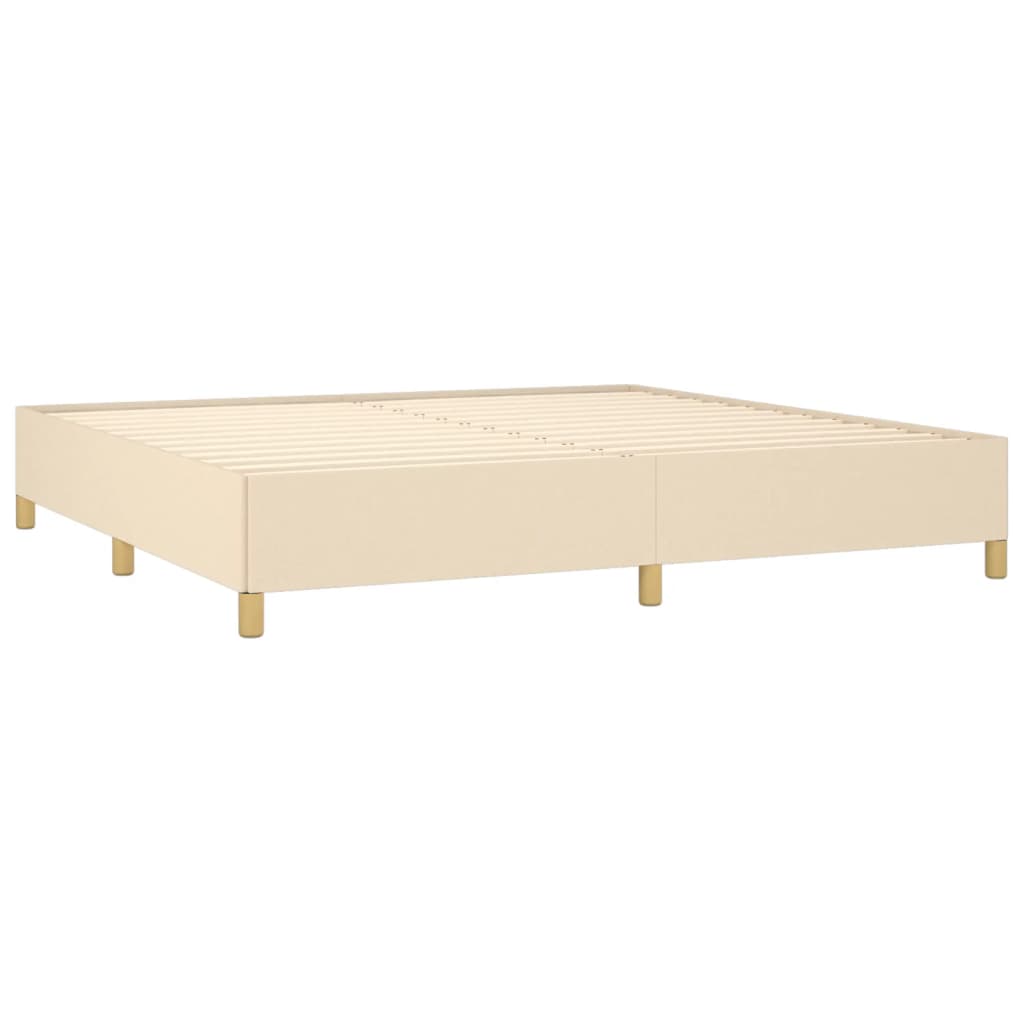 Okvir za krevet bez madraca krem 200x200 cm od tkanine