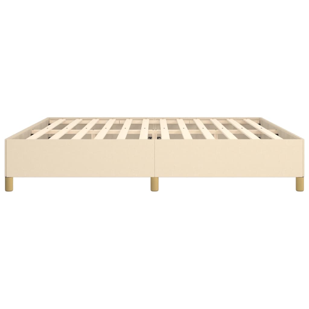 Okvir za krevet bez madraca krem 200x200 cm od tkanine