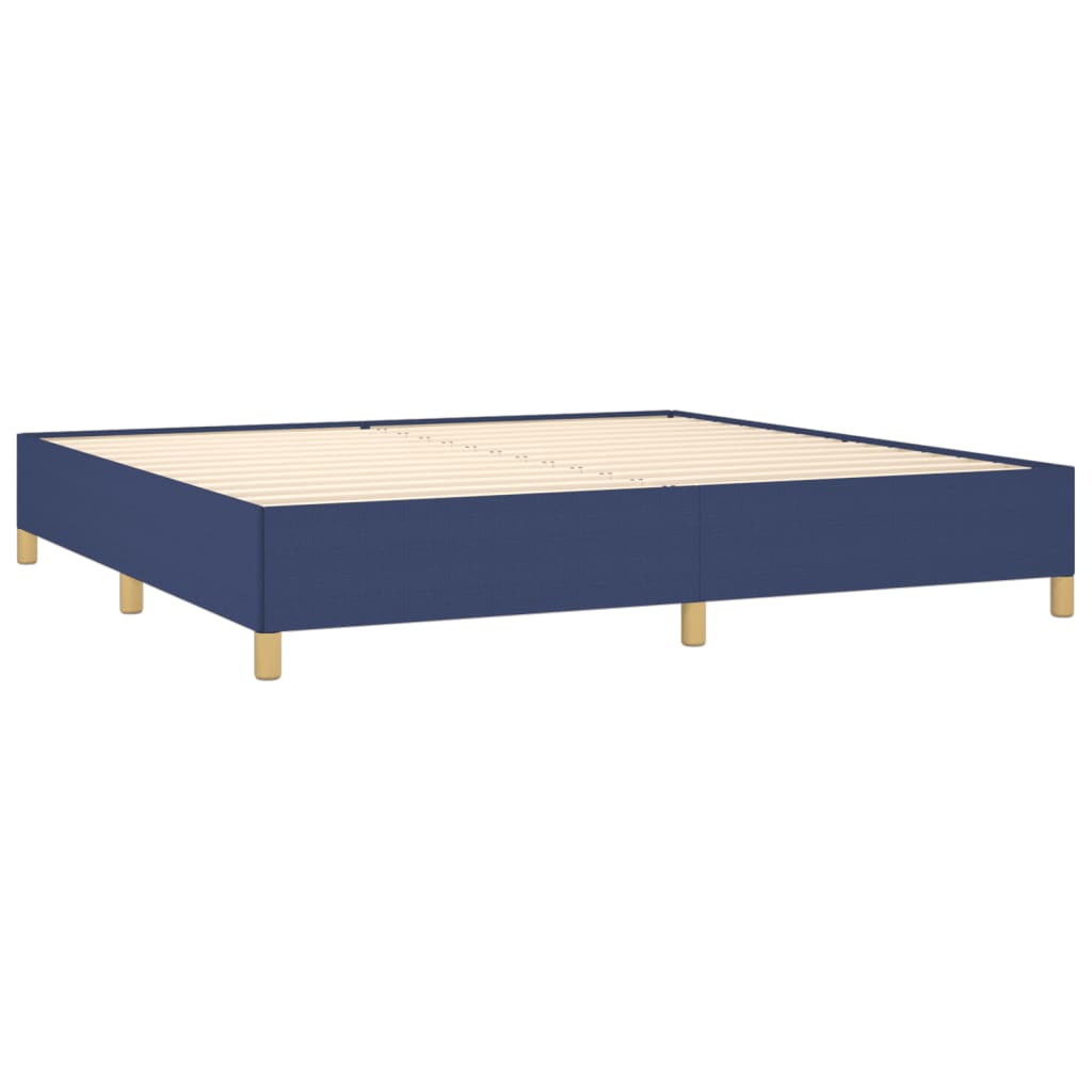 Okvir za krevet bez madraca plavi 200x200 cm od tkanine