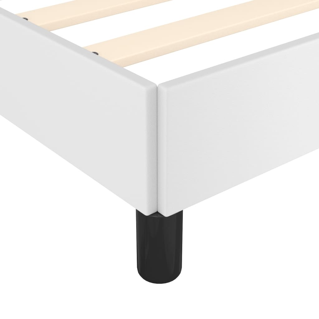 Okvir za krevet bijeli 80 x 200 cm od umjetne kože