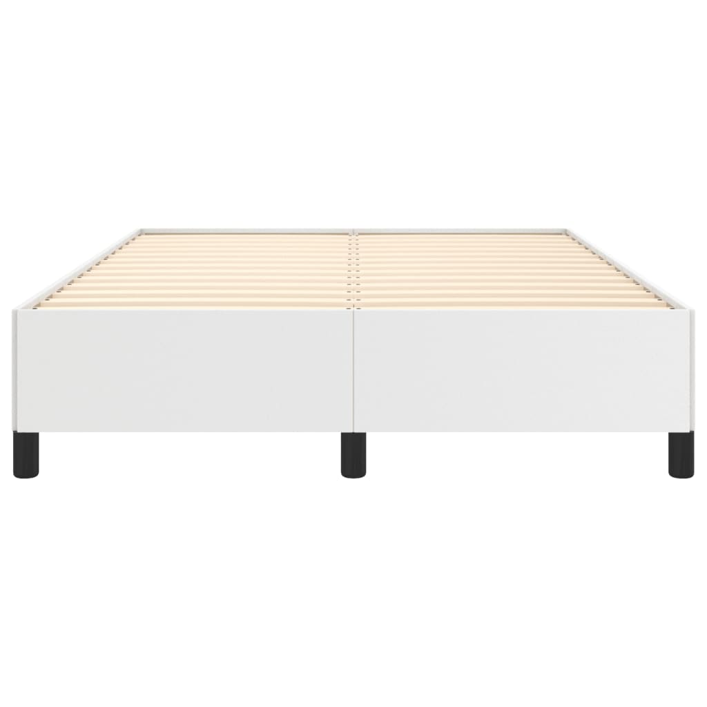 Okvir za krevet bijela 140x190 cm od umjetne kože