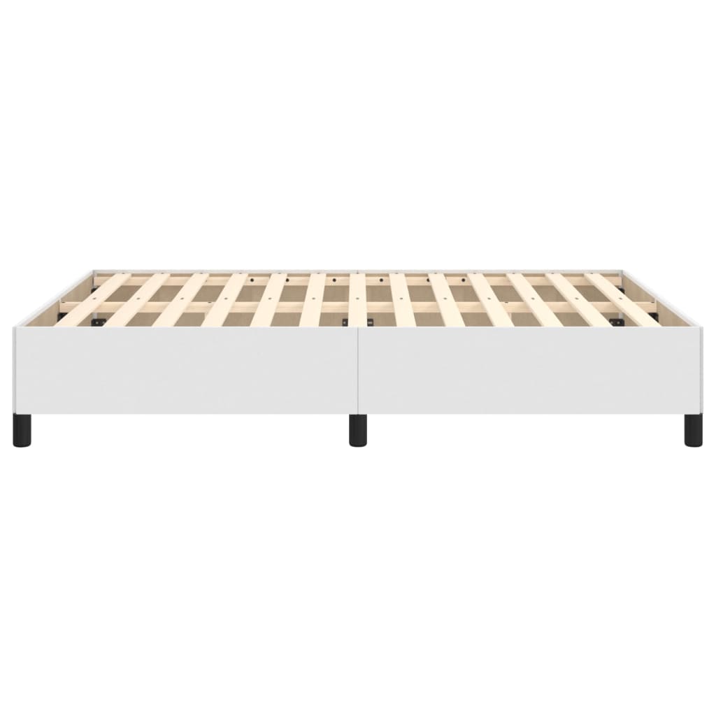 Okvir za krevet bijela 140x190 cm od umjetne kože