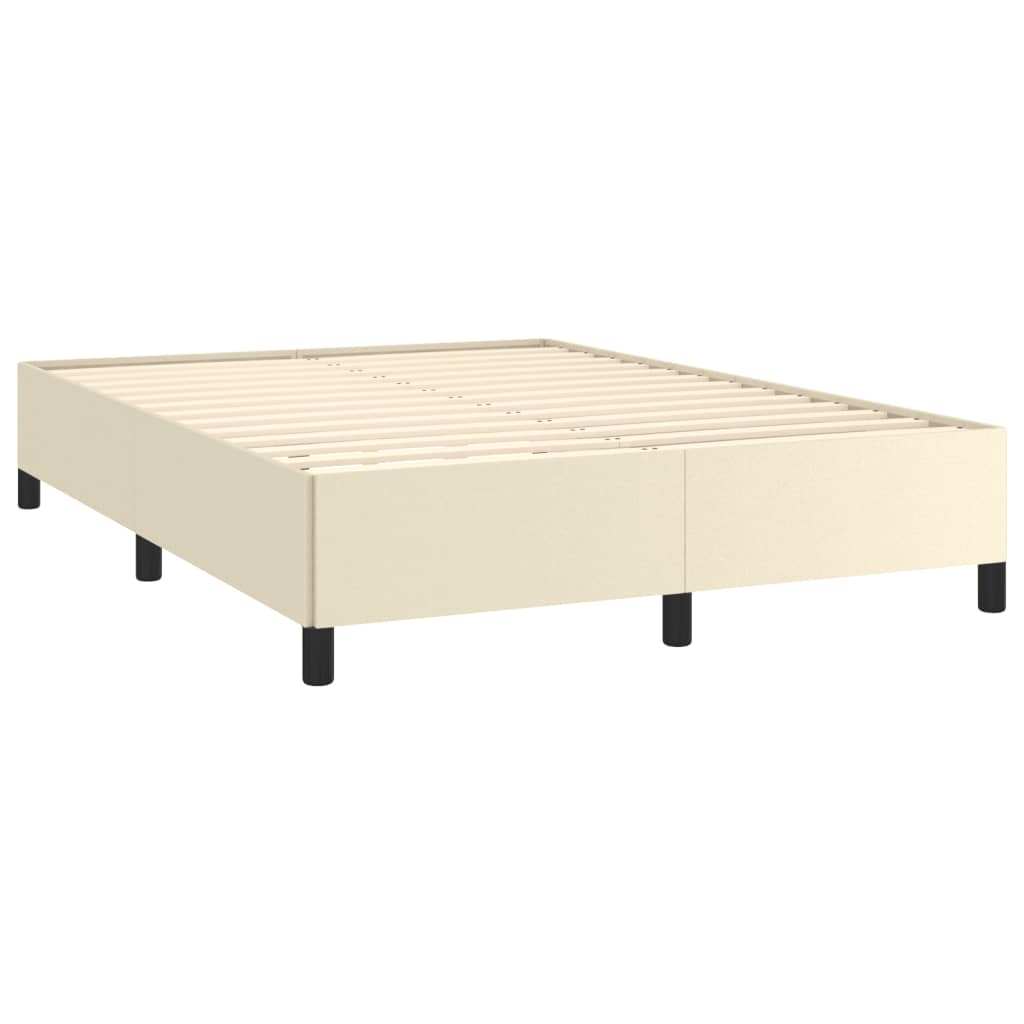 Okvir za krevet krem 140x190 cm od umjetne kože