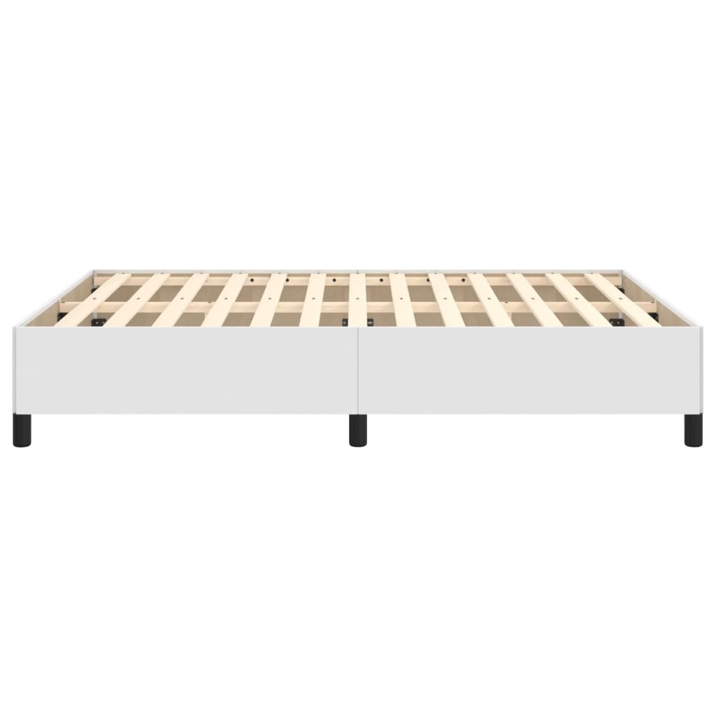 Okvir za krevet bijela 140x200 cm od umjetne kože