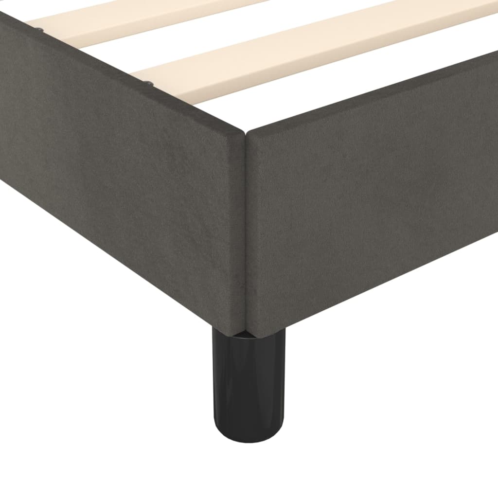 Okvir za krevet bez madraca tamnosivi 200x200 cm baršunasti