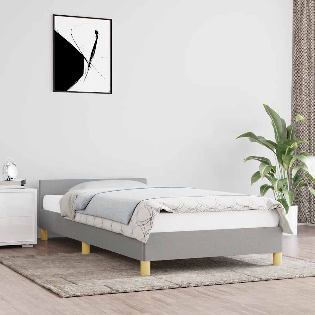 Okvir za krevet bez madraca svjetlosivi 80x200 cm od tkanine