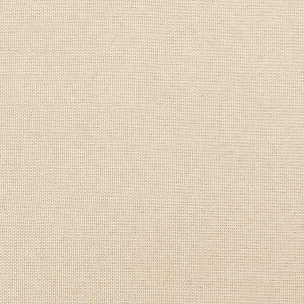 Okvir za krevet s uzglavljem bez madraca krem 80x200 cm tkanine