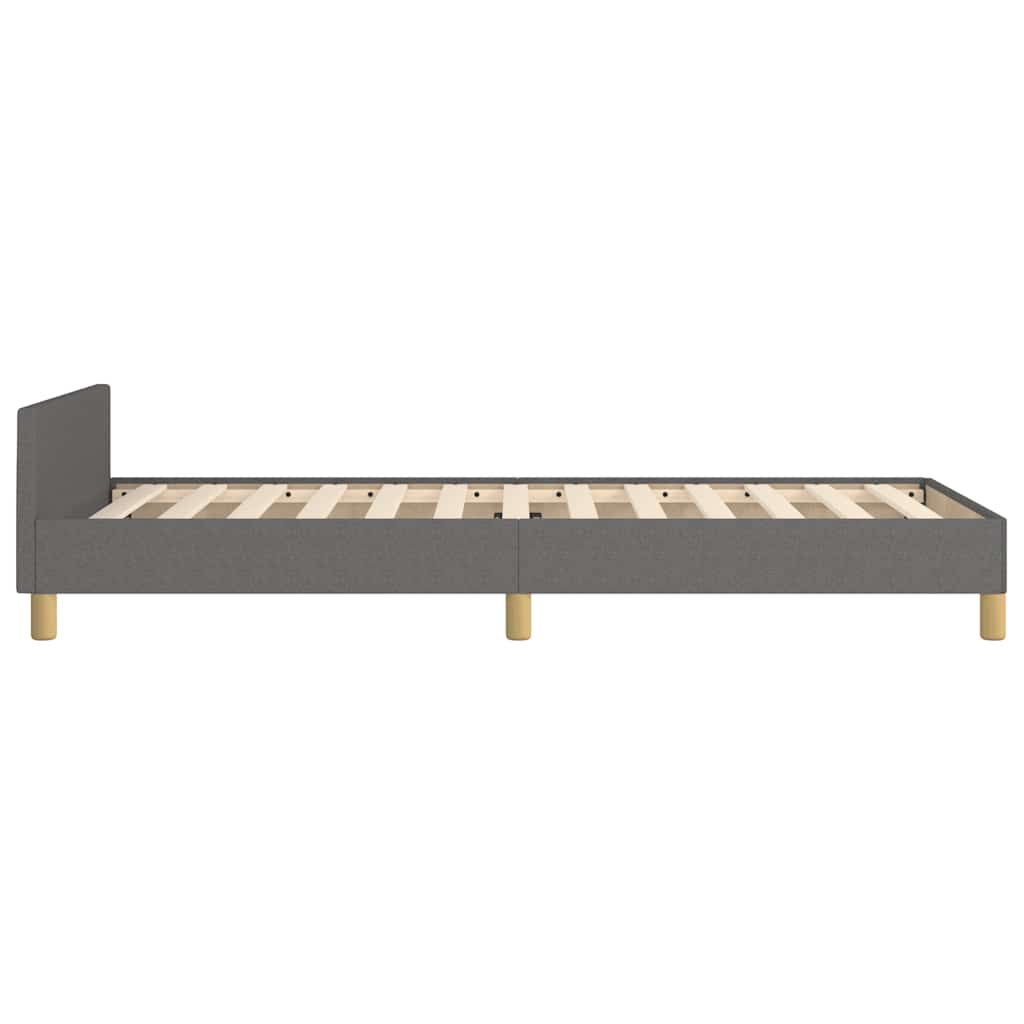Okvir za krevet bez madraca tamnosivi 90x190 cm od tkanine
