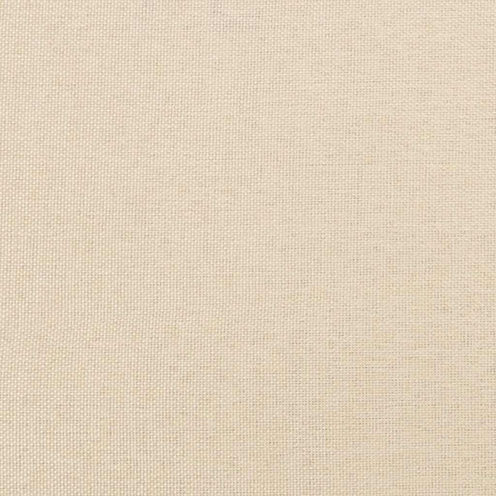 Okvir kreveta s uzglavljem bez madraca krem 90x200cm od tkanine