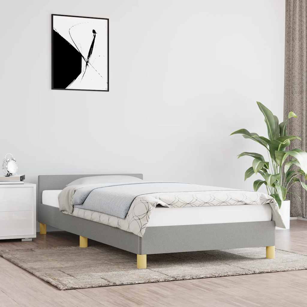 Okvir kreveta bez madraca svjetlosivi 100x200 cm od tkanine