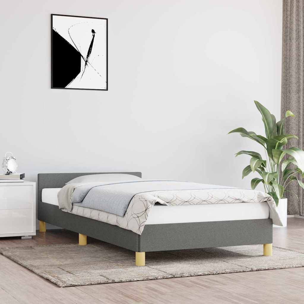 Okvir kreveta bez madraca tamnosivi 100x200 cm od tkanine