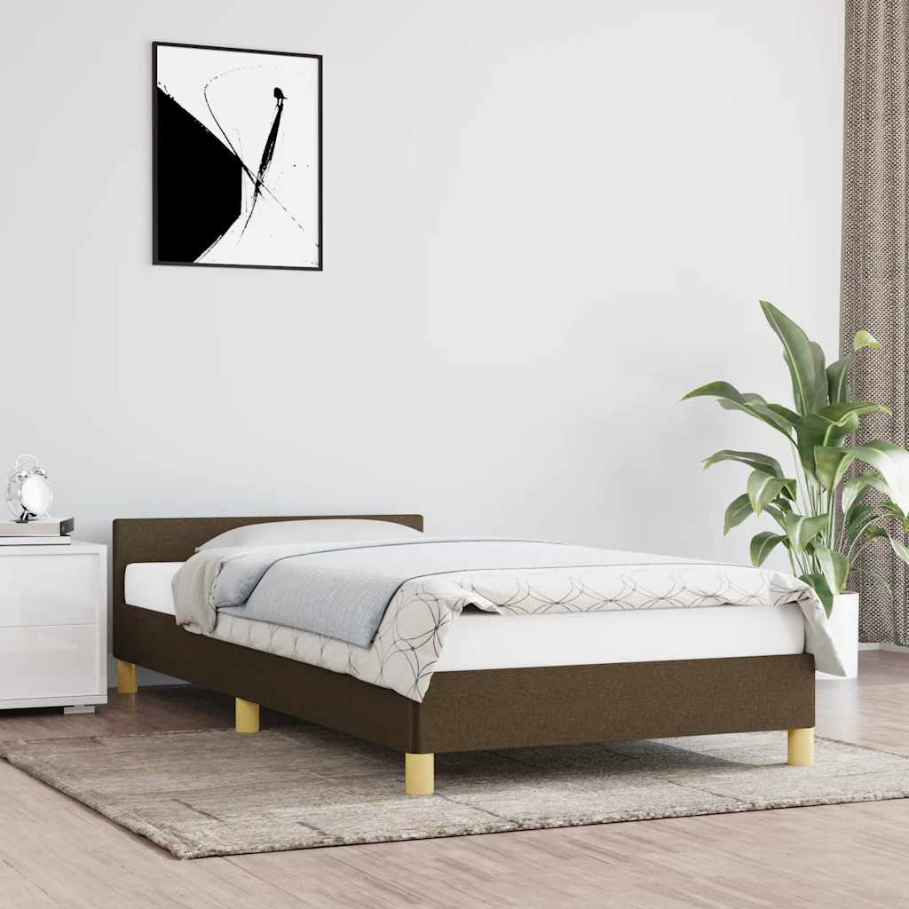 Okvir za krevet bez madraca tamnosmeđi 100x200 cm od tkanine