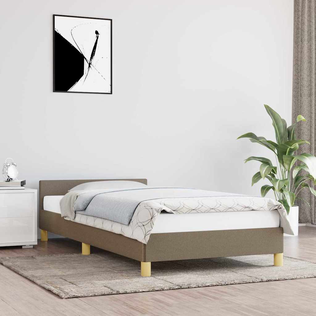 Okvir za krevet bez madraca smeđesivi 100 x 200 cm od tkanine
