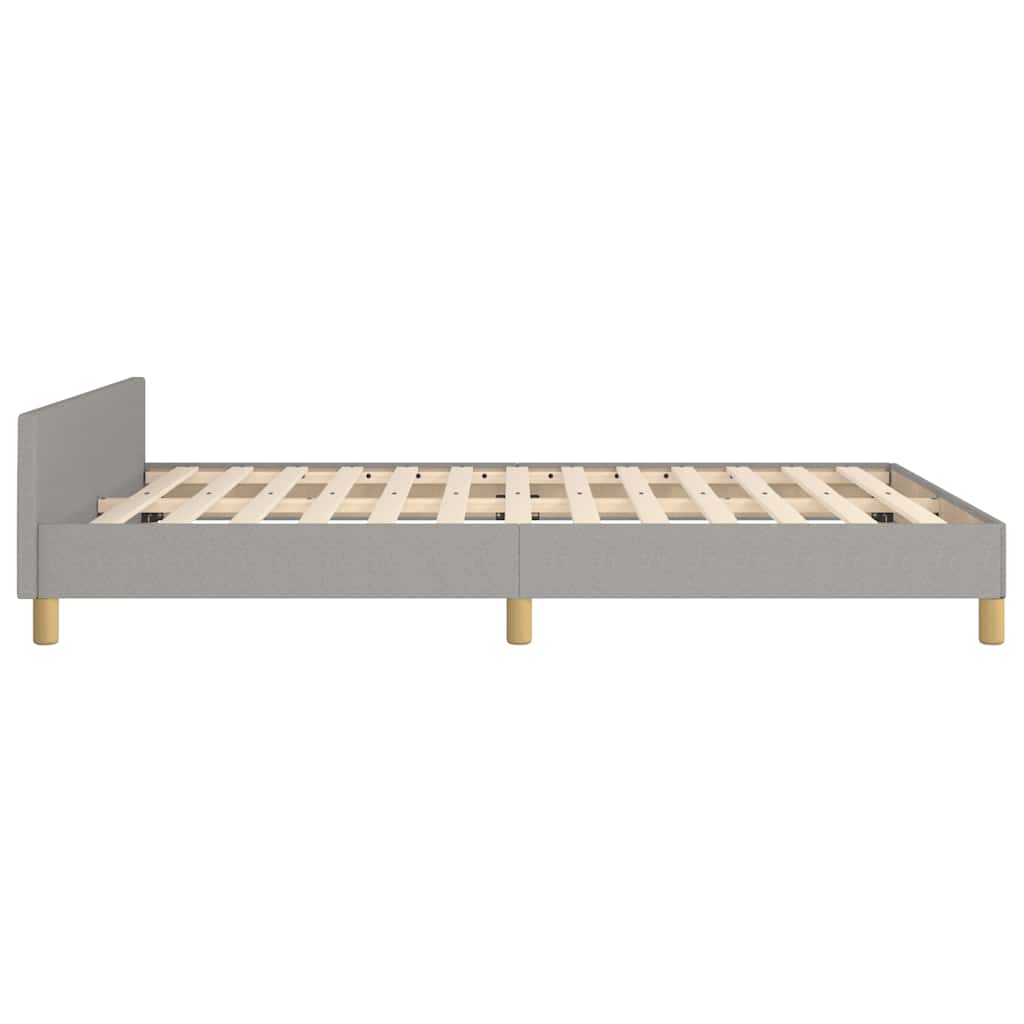 Okvir za krevet bez madraca svjetlosivi 140 x 190 cm od tkanine