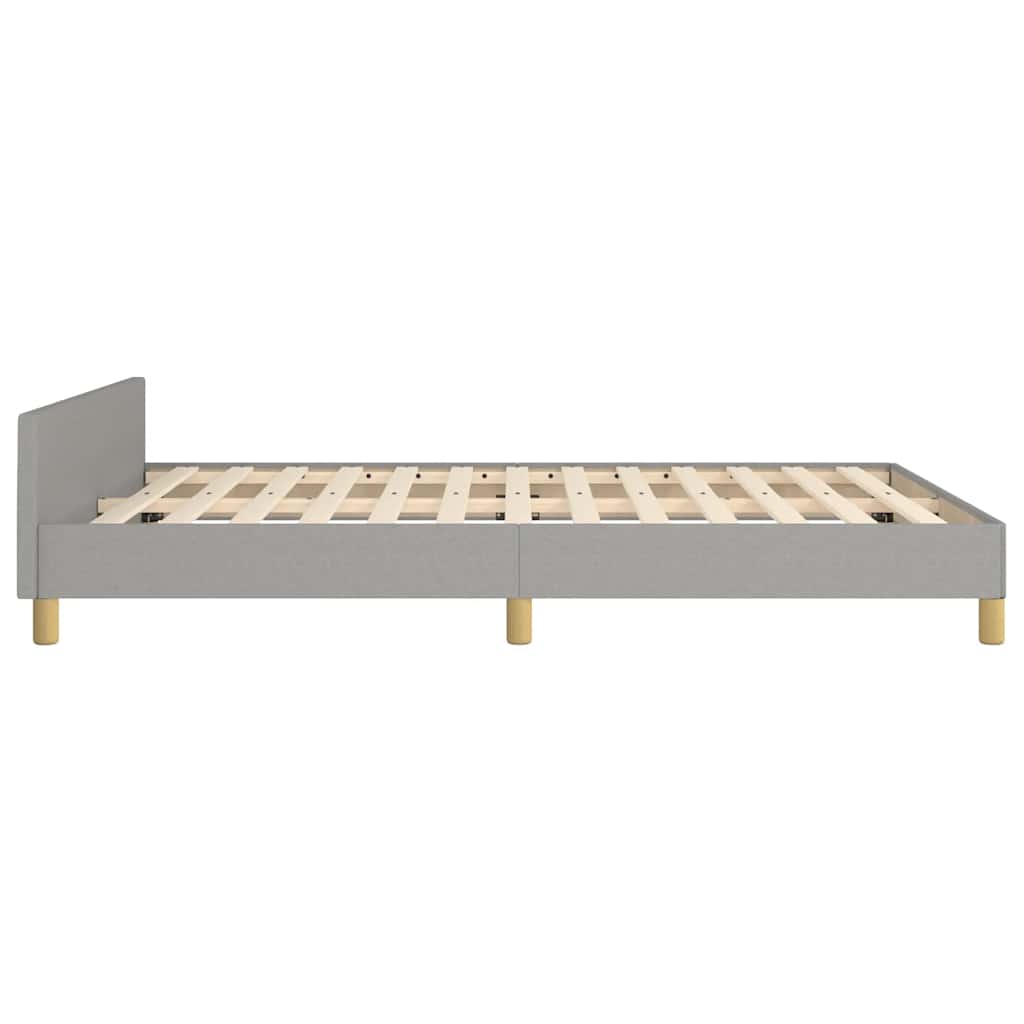 Okvir za krevet bez madraca svjetlosivi 140x200 cm od tkanine