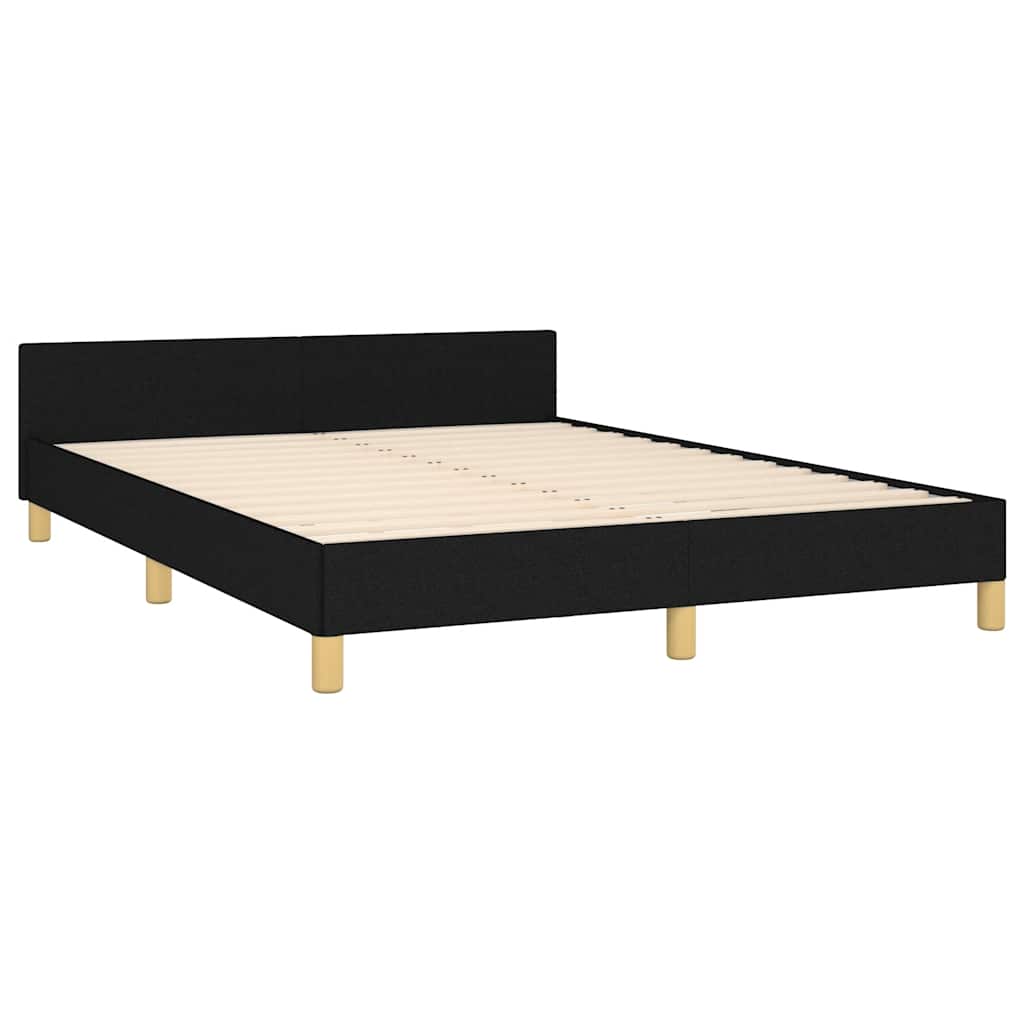 Okvir za krevet bez madraca crni 140x200 cm od tkanine