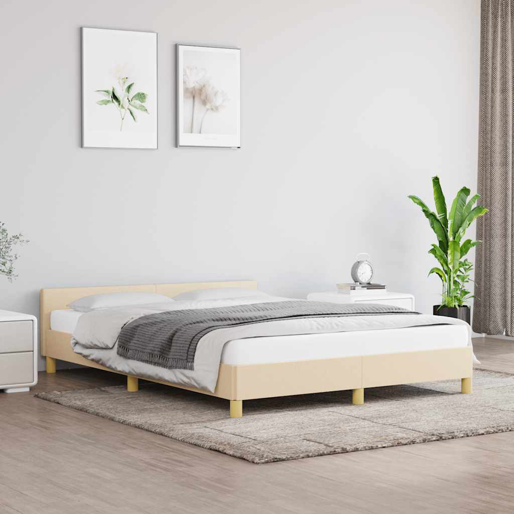 Okvir za krevet bez madraca tamnosivi 140 x 200 cm od tkanine