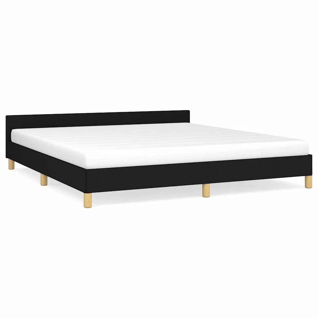 Okvir za krevet bez madraca crni 160x200 cm od tkanine