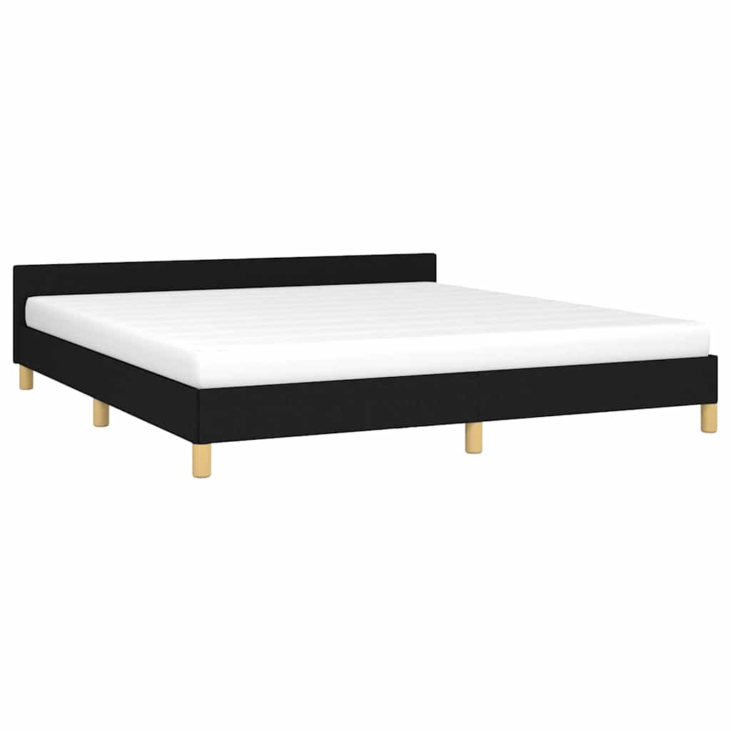Okvir za krevet bez madraca crni 160x200 cm od tkanine