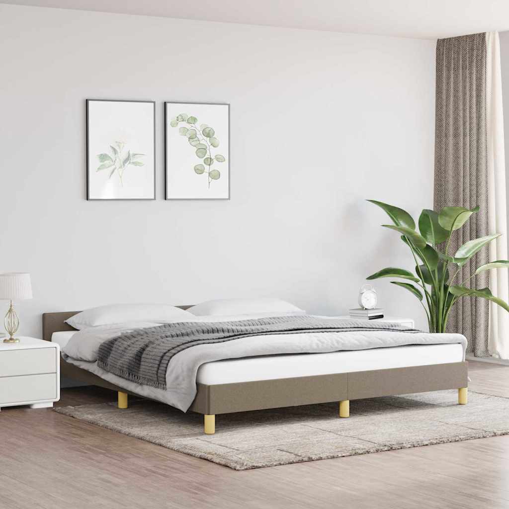 Okvir za krevet bez madraca smeđesivi 160x200 cm od tkanine