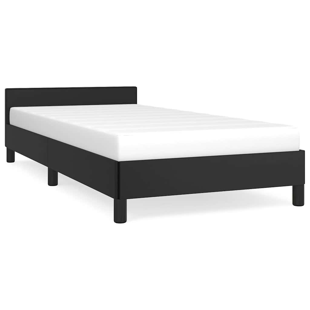 Okvir za krevet s uzglavljem bez madraca crni 80x200 cm
