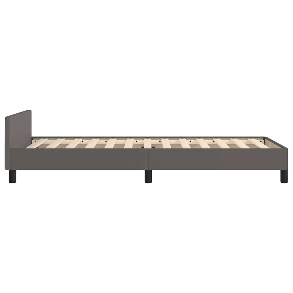 Okvir za krevet s uzglavljem bez madraca sivi 80x200 cm