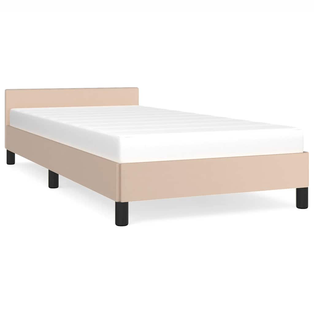 Okvir za krevet s uzglavljem bez madraca cappuccina 80x200 cm