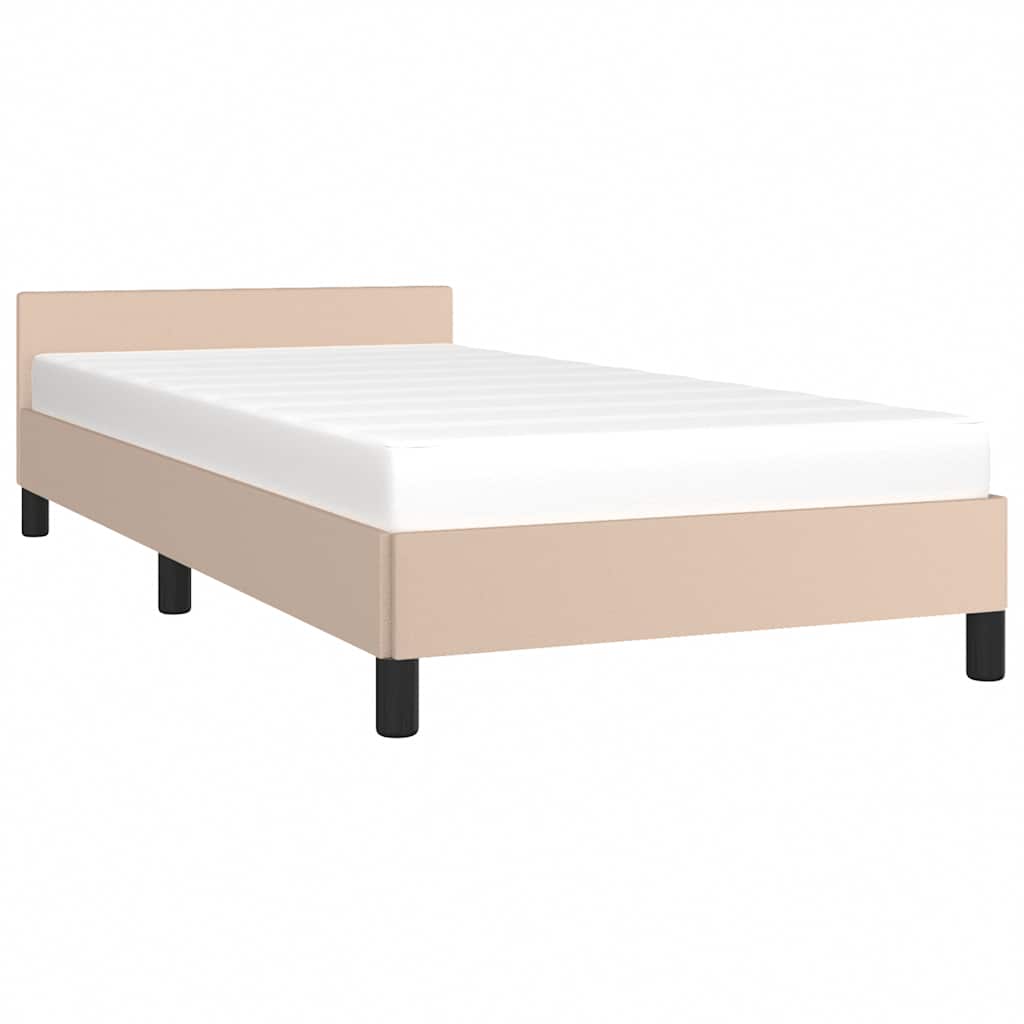 Okvir za krevet s uzglavljem bez madraca cappuccina 90x190 cm