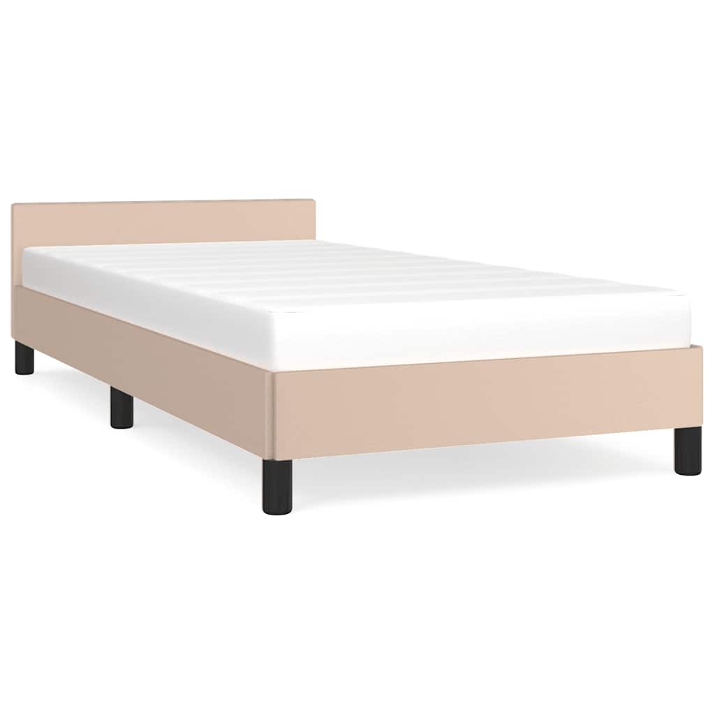 Okvir za krevet s uzglavljem bez madraca cappuccina 90x200 cm