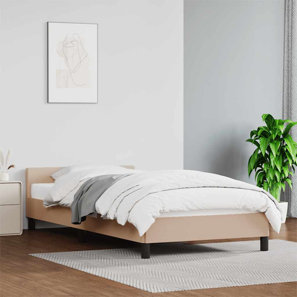 Okvir za krevet s uzglavljem bez madraca cappuccina 90x200 cm