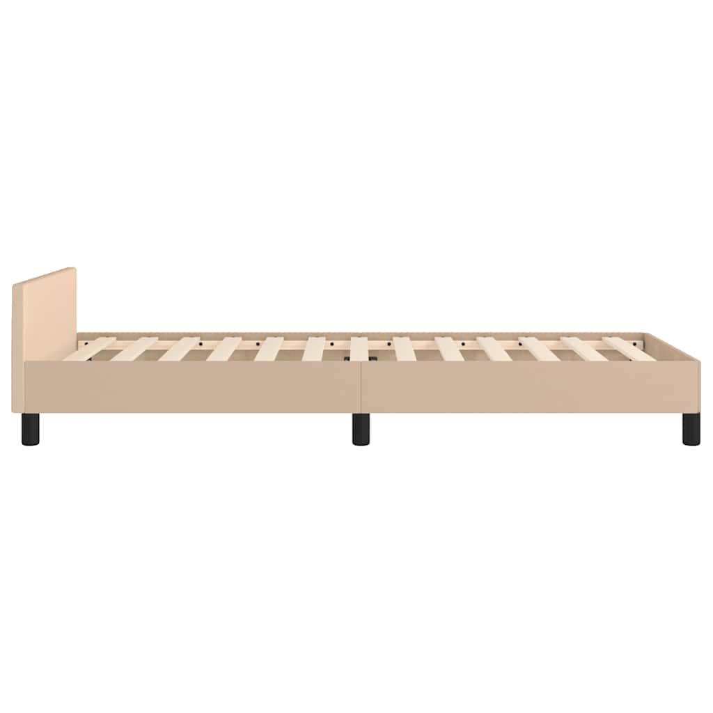 Okvir za krevet s uzglavljem bez madraca cappuccina 100x200 cm