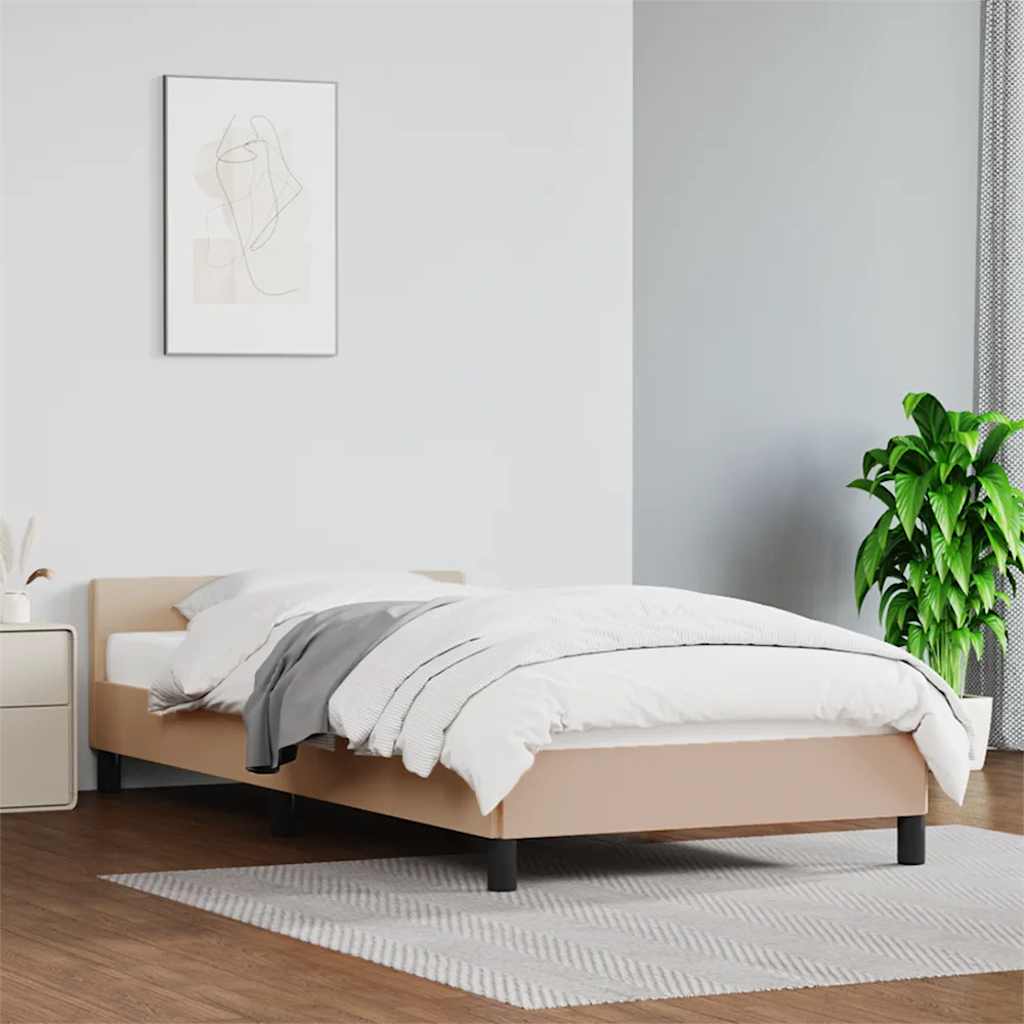 Okvir za krevet s uzglavljem bez madraca cappuccina 100x200 cm