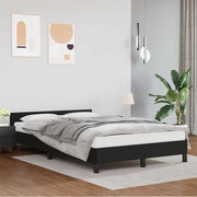 Okvir kreveta s uzglavljem bez madraca crni 120x200 cm