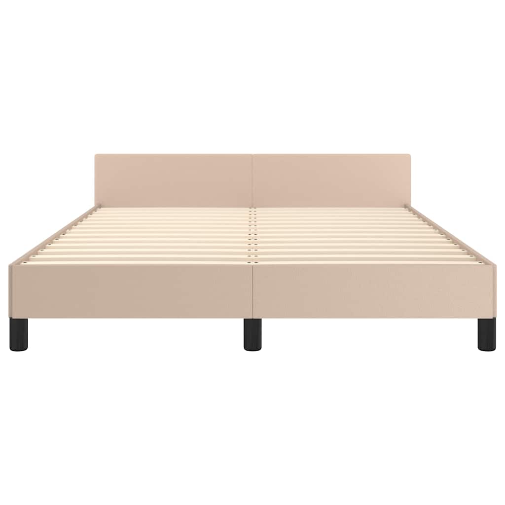 Okvir za krevet s uzglavljem bez madraca cappuccina 140x190 cm