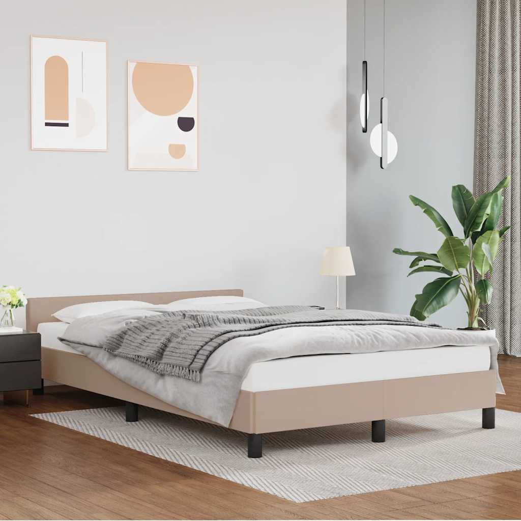 Okvir za krevet s uzglavljem bez madraca cappuccina 140x190 cm